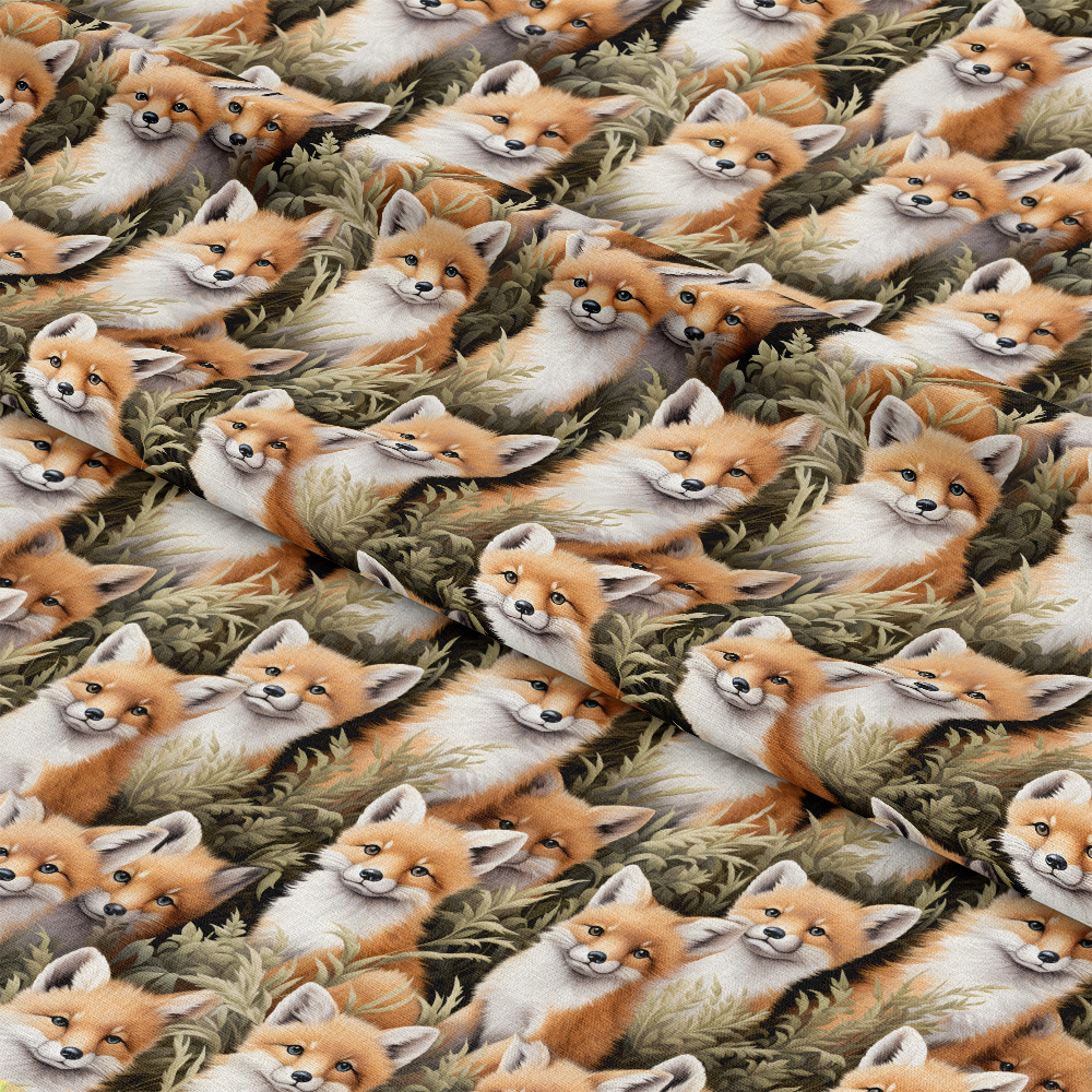 Baby Foxes Pattern 21 Quilting Cotton Fabric
