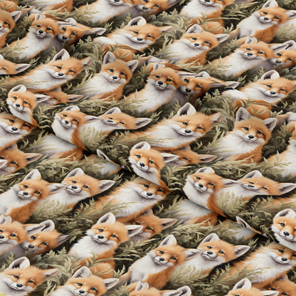 Baby Foxes Pattern 21 Quilting Cotton Fabric