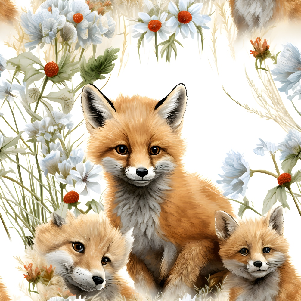 Wildflower Kits Pattern 3 Minky Fabric
