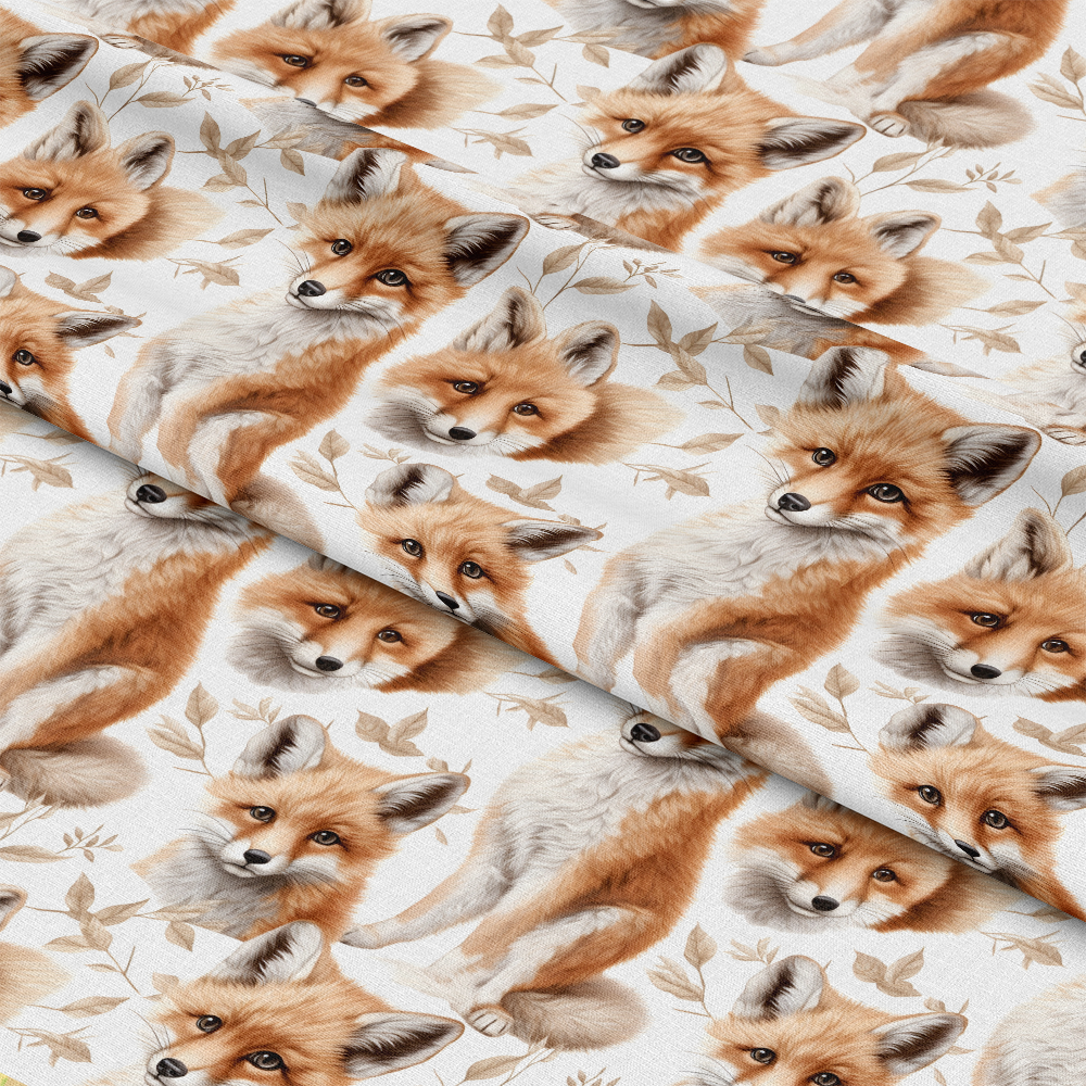 Baby Foxes Pattern 5 Quilting Cotton Fabric