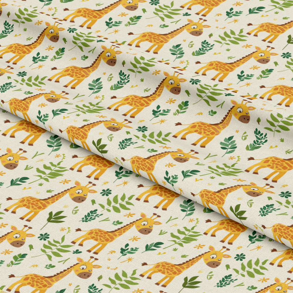 Baby Safari Animals Pattern 11 Quilting Cotton Fabric