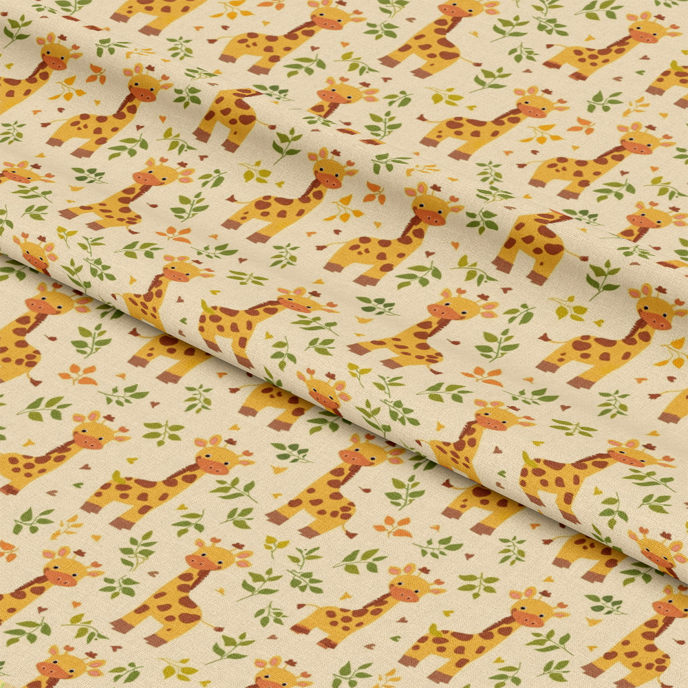 Baby Safari Animals Pattern 19 Quilting Cotton Fabric