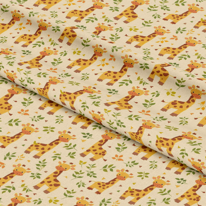 Baby Safari Animals Pattern 19 Quilting Cotton Fabric