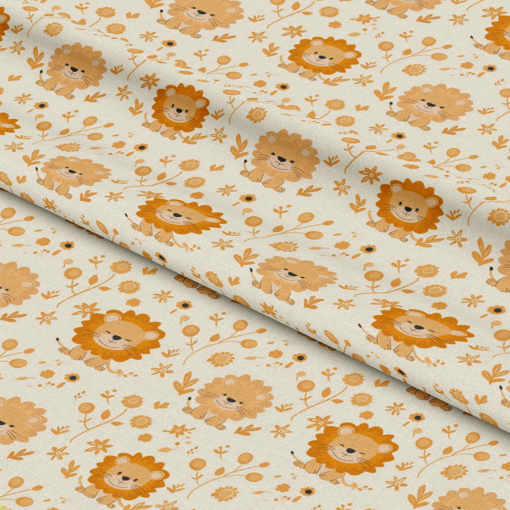 Baby Safari Animals Pattern 1 Quilting Cotton Fabric