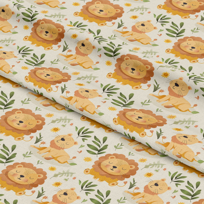 Baby Safari Animals Pattern 21 Quilting Cotton Fabric