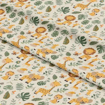 Baby Safari Animals Pattern 4 Quilting Cotton Fabric