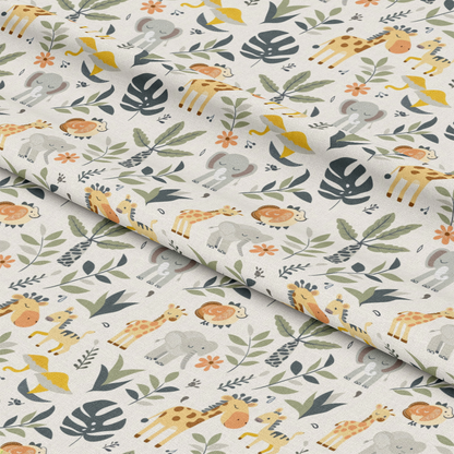 Baby Safari Animals Pattern 6 Quilting Cotton Fabric
