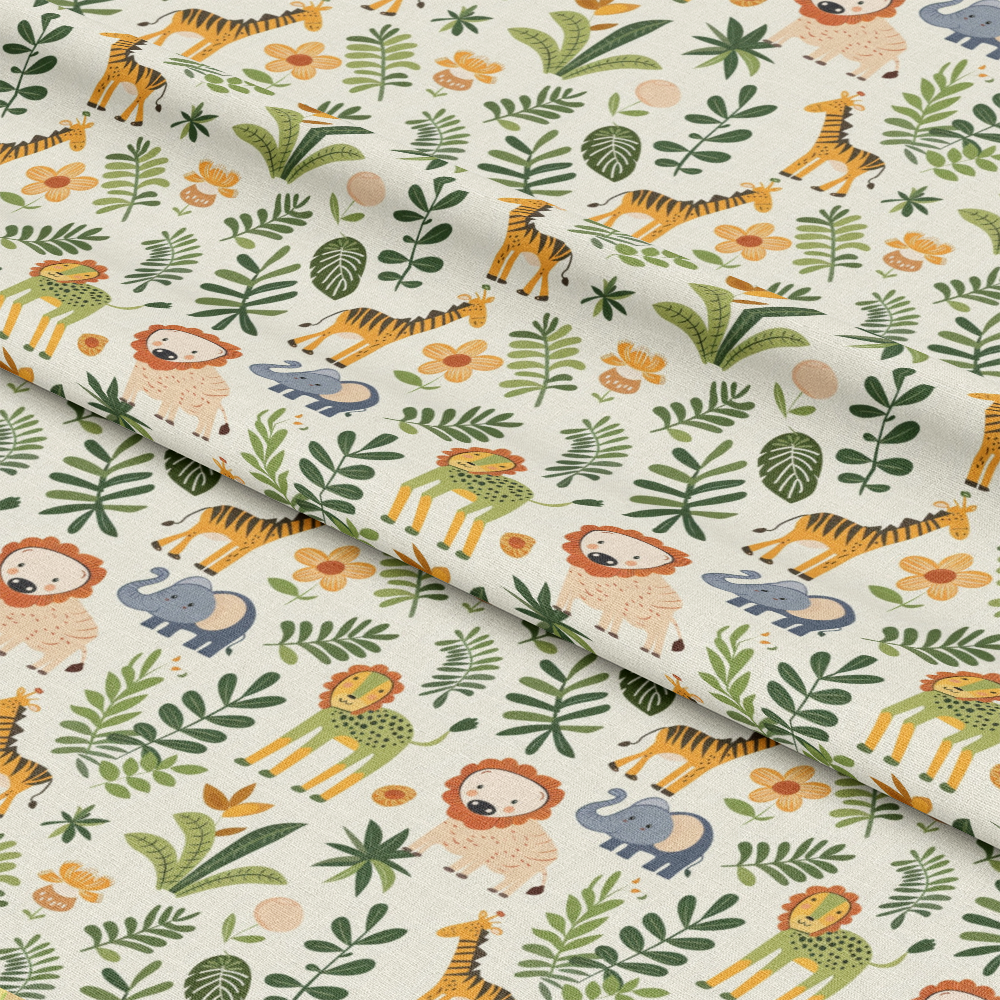 Baby Safari Animals Pattern 7 Quilting Cotton Fabric