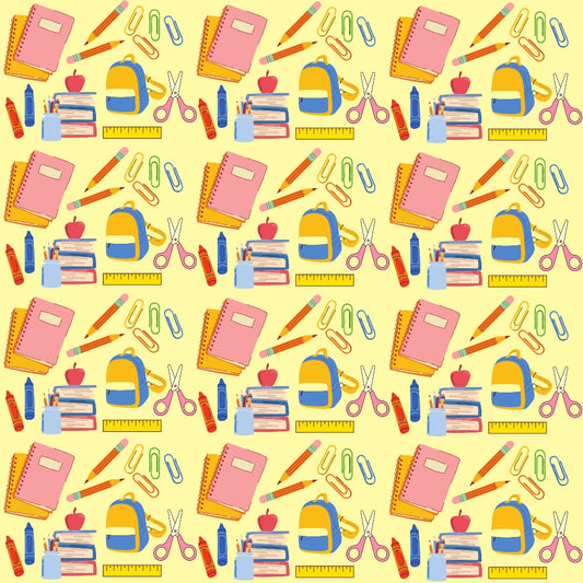 Back To School Elements Pattern 11 Quilting Cotton Fabric