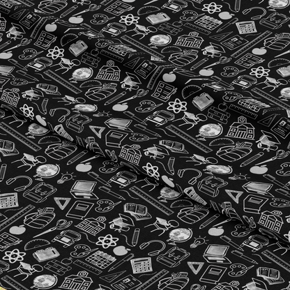Back To School Elements Pattern 2 Quilting Cotton Fabric