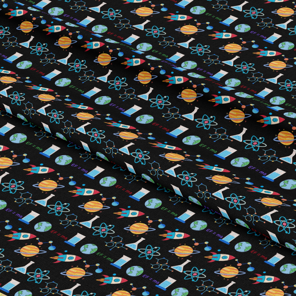 Back To School Elements Pattern 3 Quilting Cotton Fabric