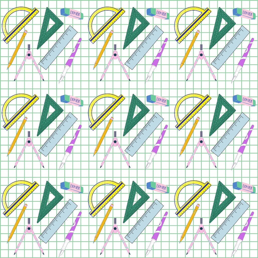 Back To School Elements Pattern 5 Quilting Cotton Fabric