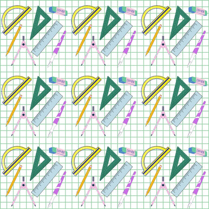 Back To School Elements Pattern 5 Quilting Cotton Fabric