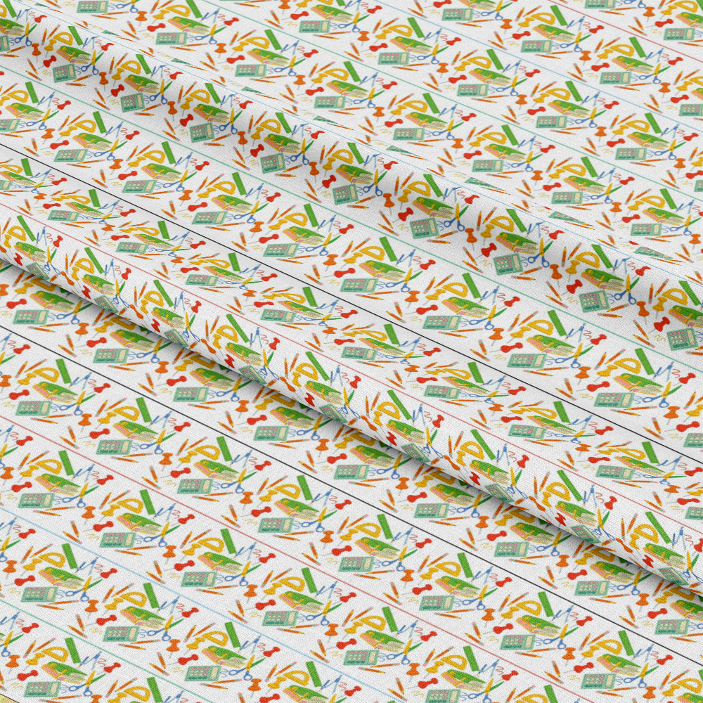 Back To School Elements Pattern 7 Quilting Cotton Fabric