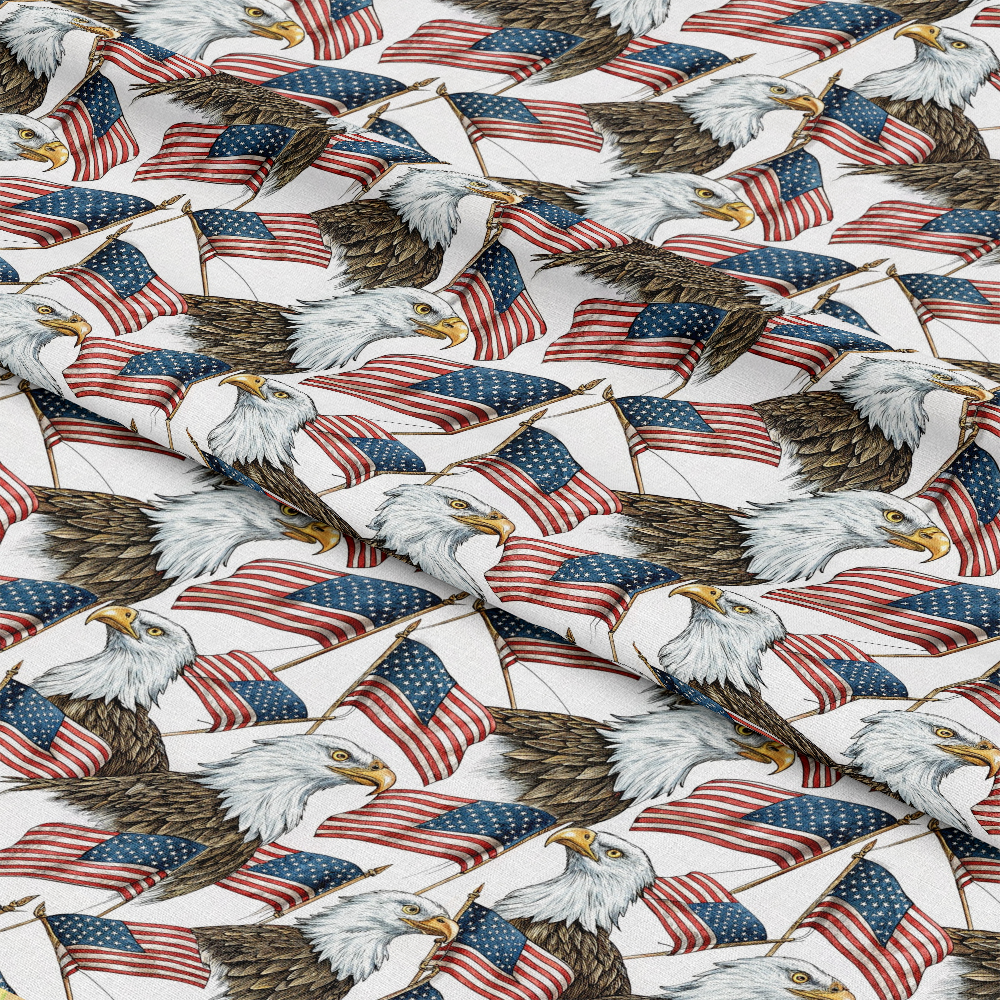 Bald Eagle Patriotic Pattern 10 Quilting Cotton Fabric