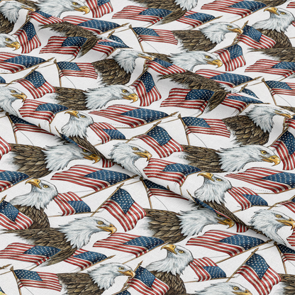 Bald Eagle Patriotic Pattern 10 Quilting Cotton Fabric