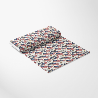 Bald Eagle Patriotic Pattern 1 Quilting Cotton Fabric