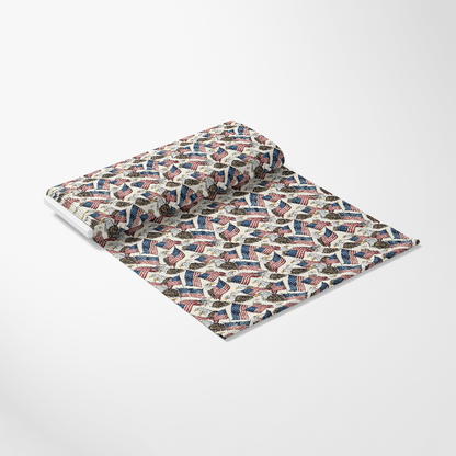 Bald Eagle Patriotic Pattern 4 Quilting Cotton Fabric