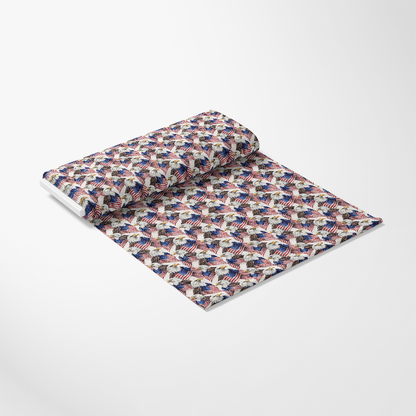 Bald Eagle Patriotic Pattern 5 Quilting Cotton Fabric