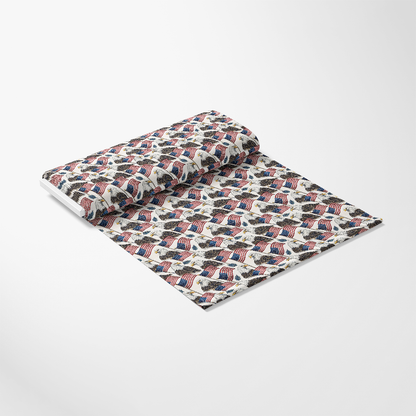 Bald Eagle Patriotic Pattern 6 Quilting Cotton Fabric