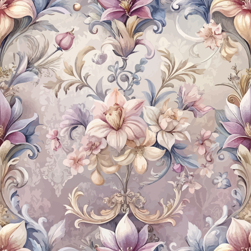 Rococo Blooms Pattern 105 Minky Fabric
