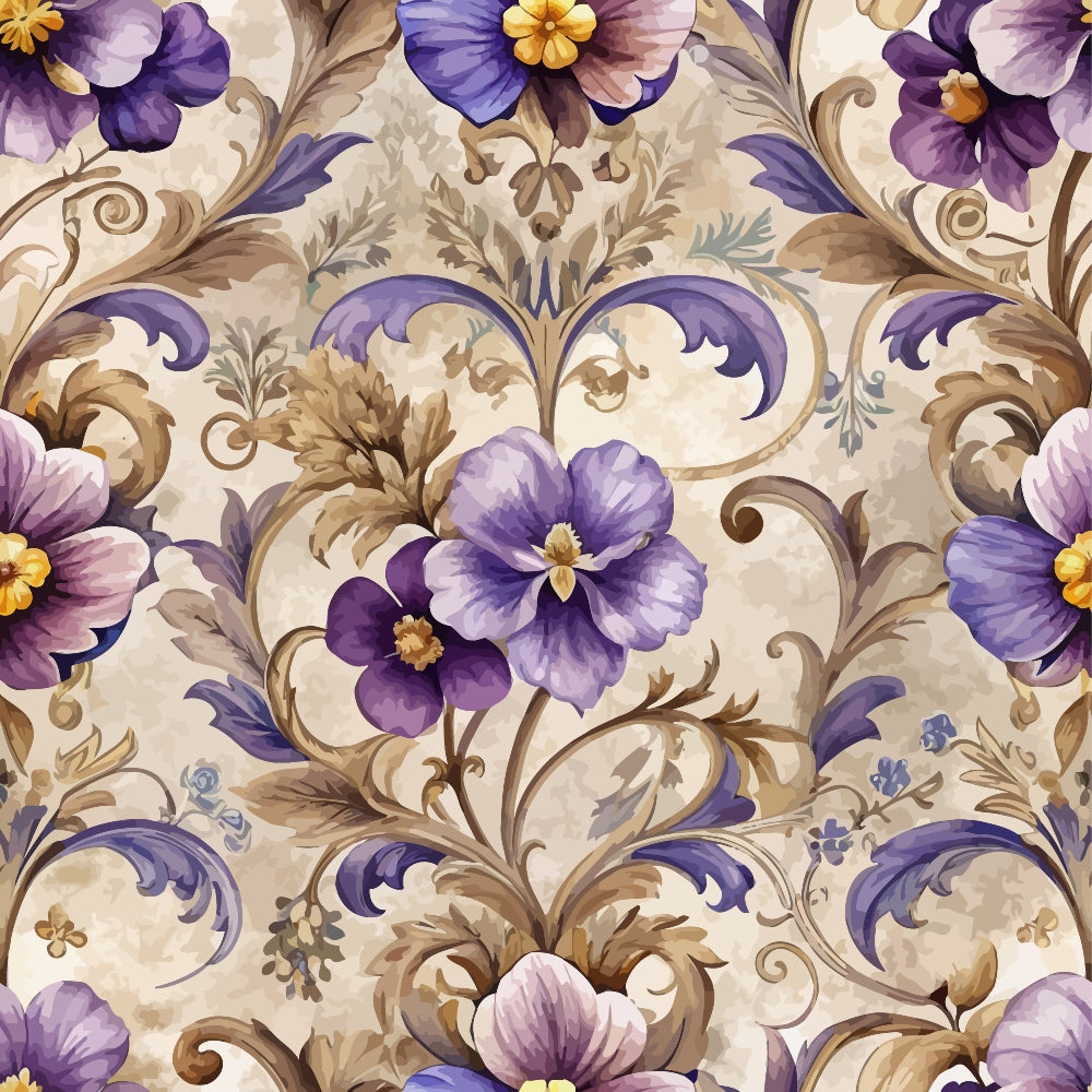 Rococo Blooms Pattern 220 Minky Fabric