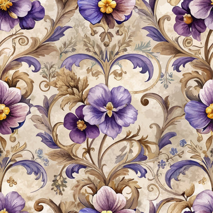 Rococo Blooms Pattern 220 Minky Fabric
