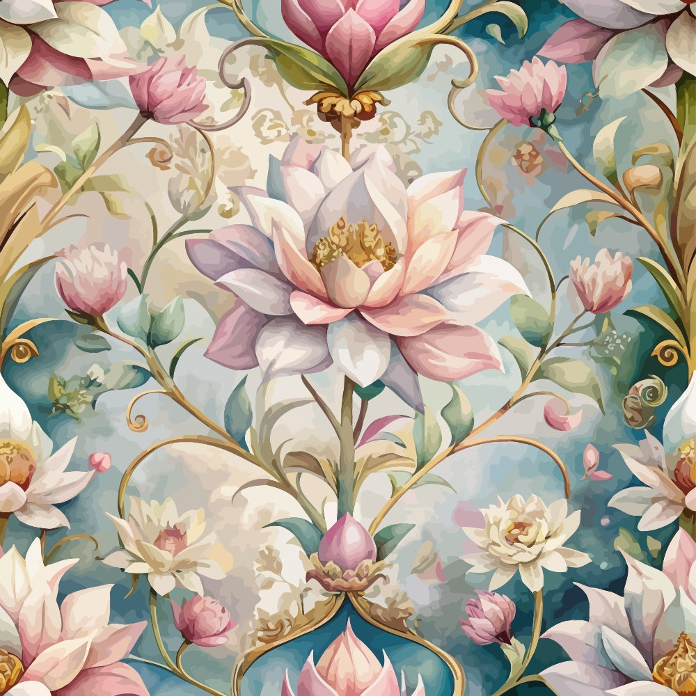 Rococo Blooms Pattern 37 Minky Fabric