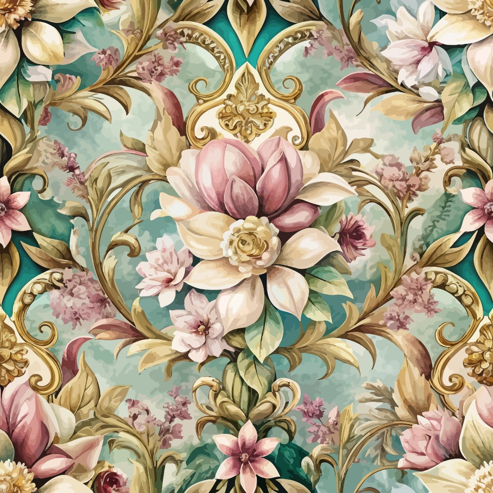 Rococo Blooms Pattern 38 Minky Fabric
