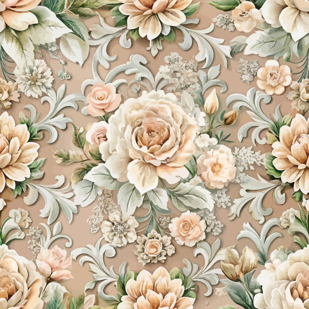 Rococo Blooms Pattern 168 Minky Fabric