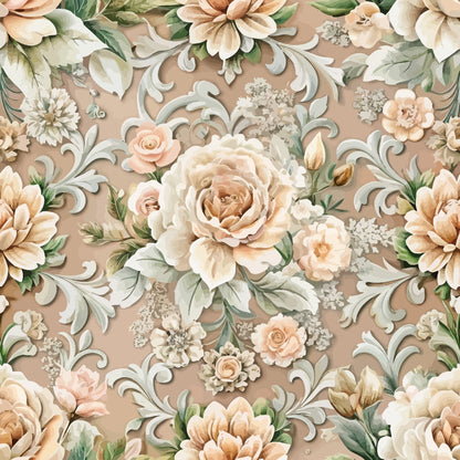 Rococo Blooms Pattern 168 Minky Fabric