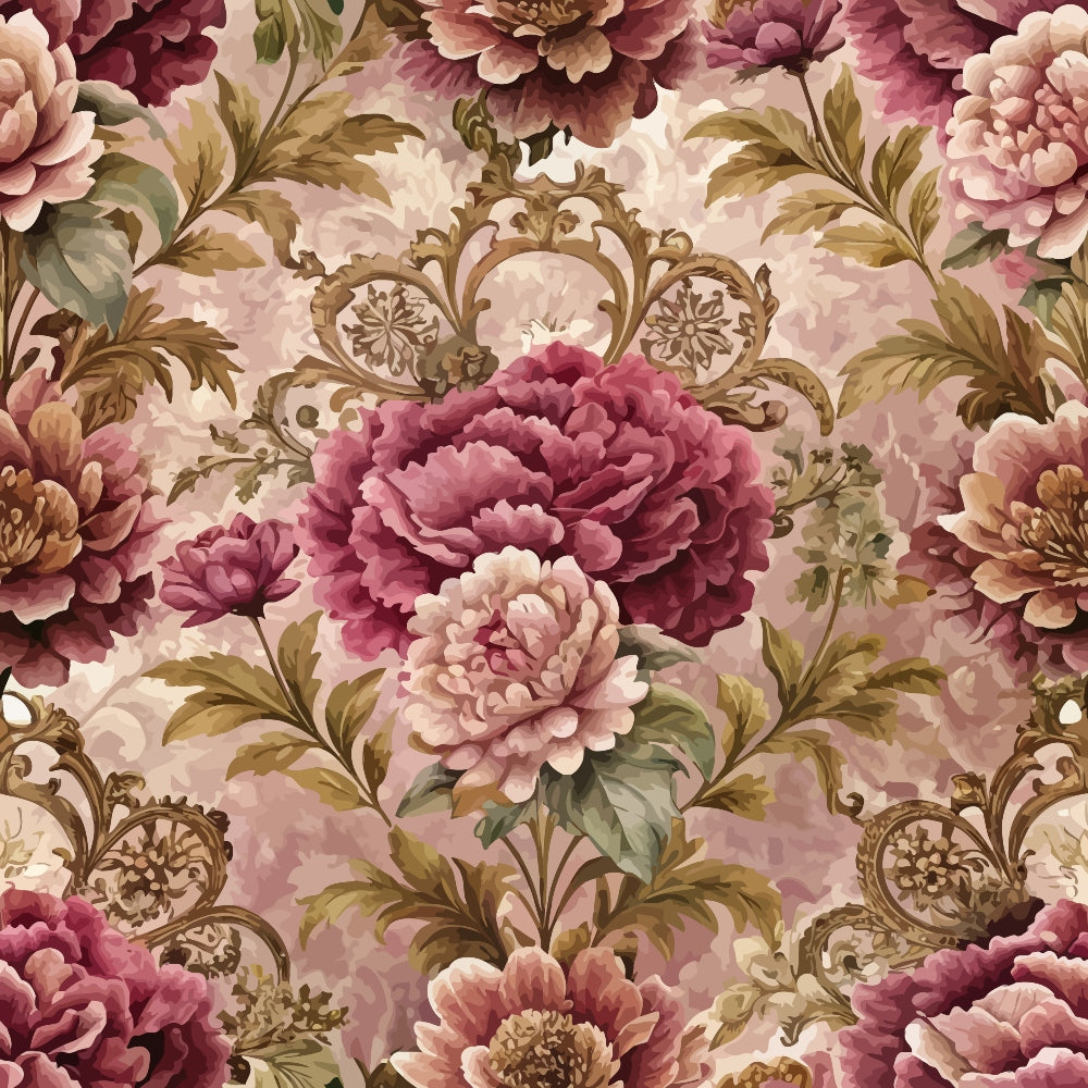 Rococo Blooms Pattern 164 Minky Fabric