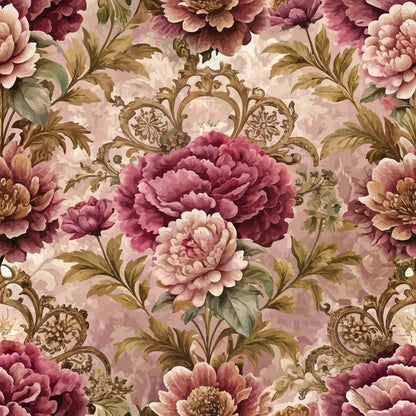 Rococo Blooms Pattern 164 Minky Fabric