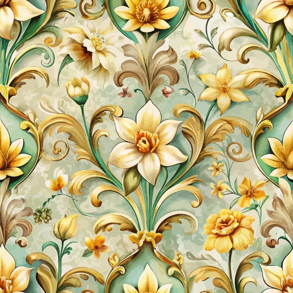 Rococo Blooms Pattern 162 Minky Fabric