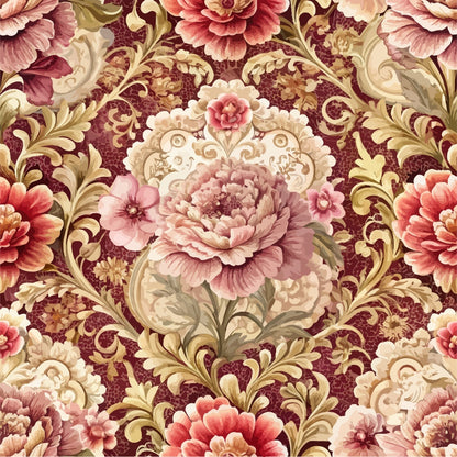 Rococo Blooms Pattern 161 Minky Fabric