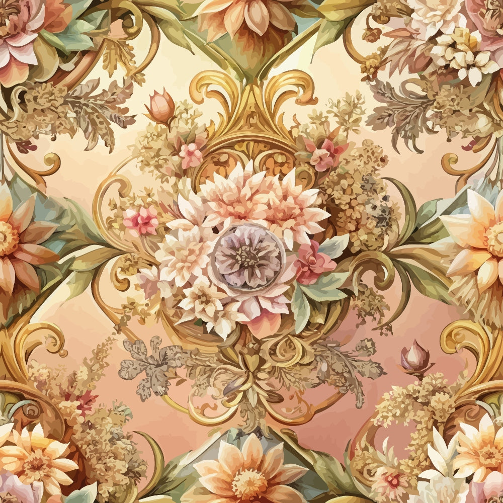 Rococo Blooms Pattern 155 Minky Fabric