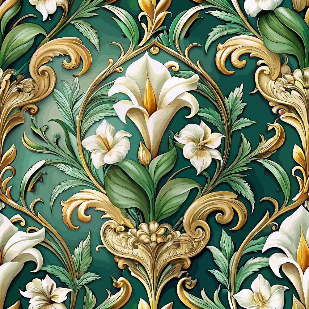 Rococo Blooms Pattern 151 Minky Fabric