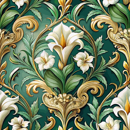 Rococo Blooms Pattern 151 Minky Fabric