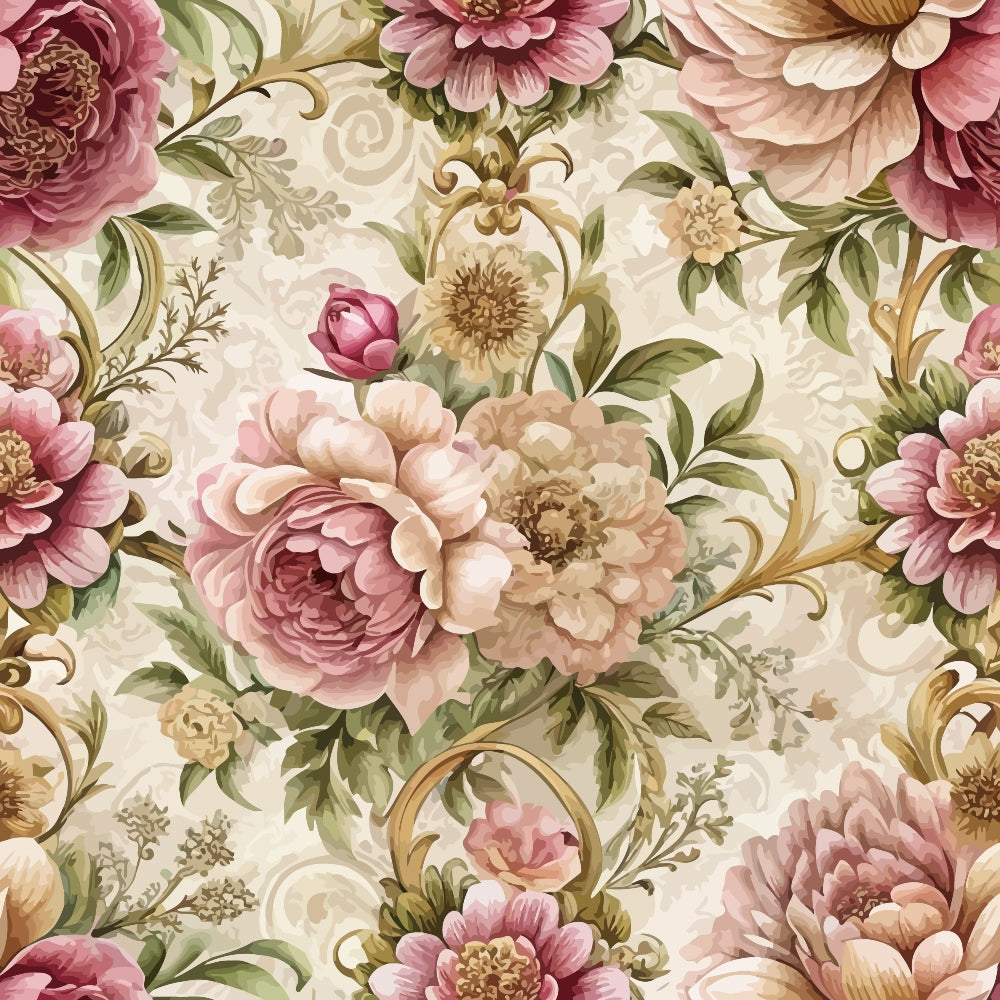 Rococo Blooms Pattern 149 Minky Fabric
