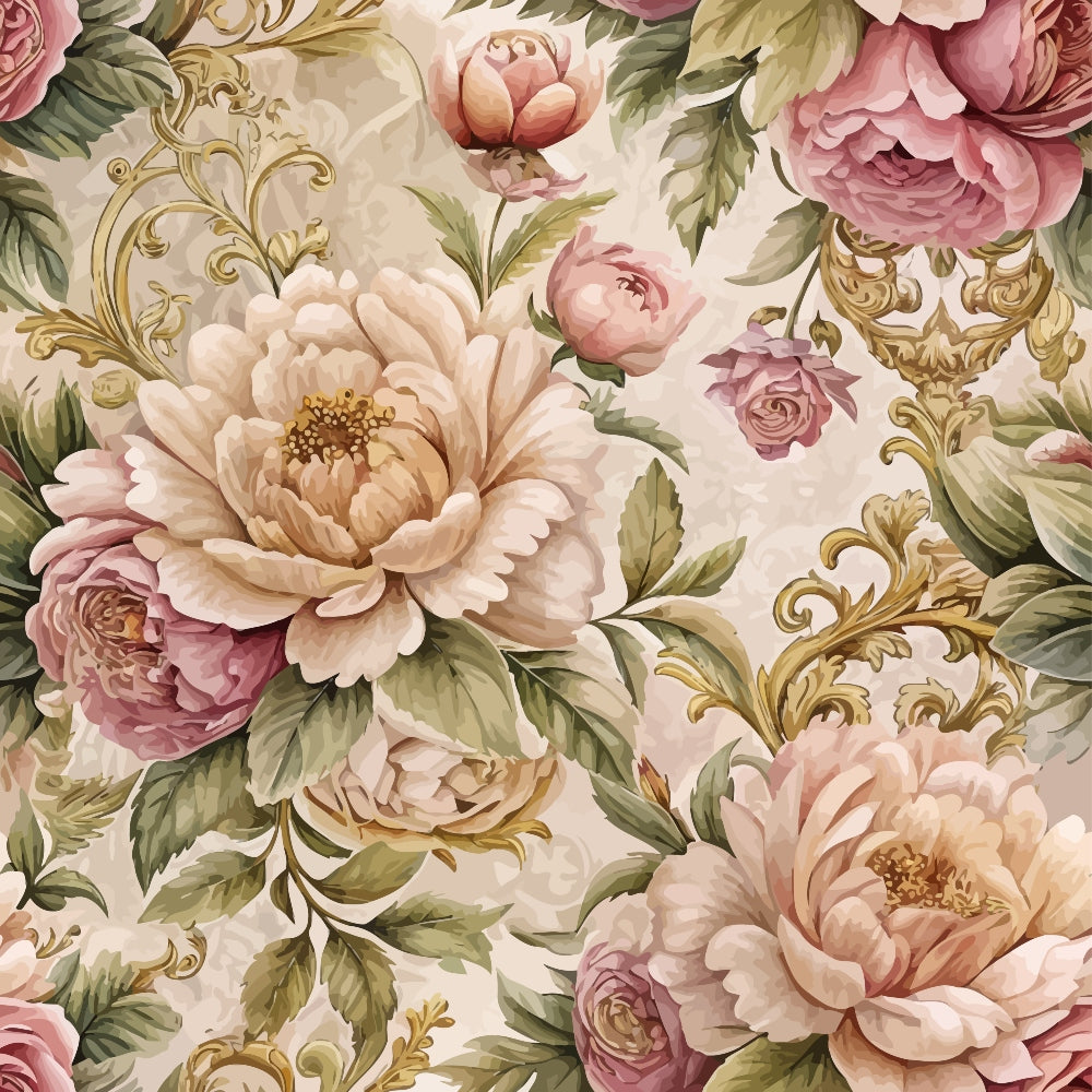 Rococo Blooms Pattern 148 Minky Fabric