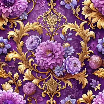 Rococo Blooms Pattern 12 Minky Fabric