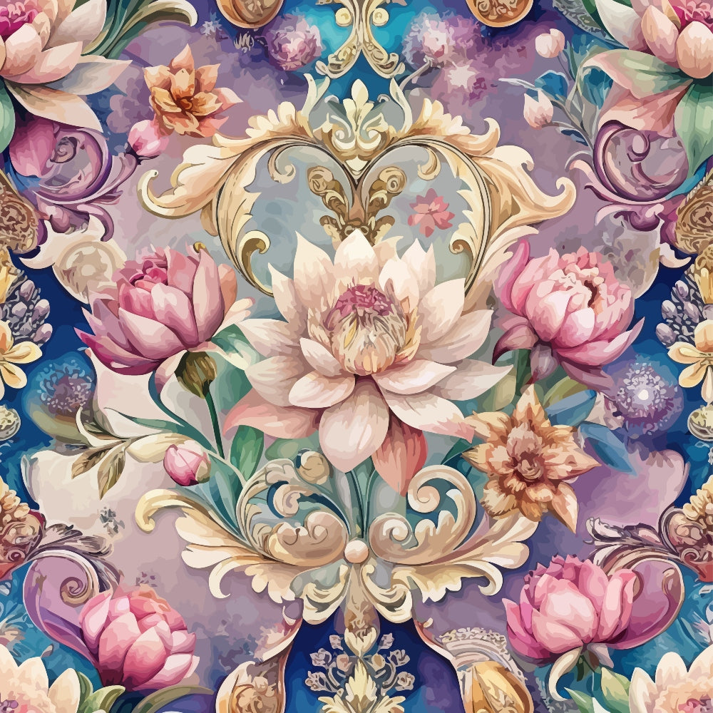 Rococo Blooms Pattern 141 Minky Fabric
