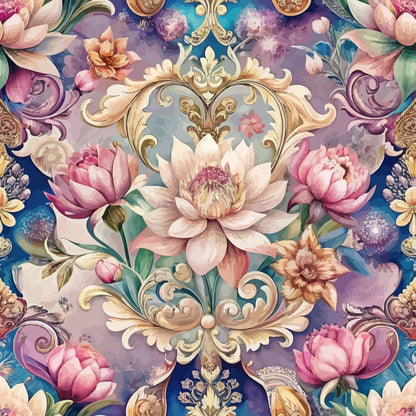 Rococo Blooms Pattern 141 Minky Fabric