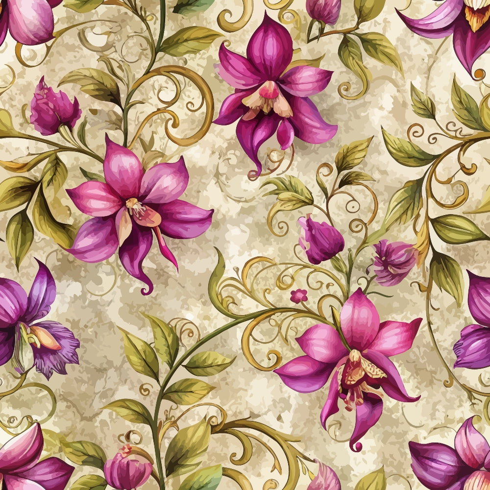 Rococo Blooms Pattern 139 Minky Fabric