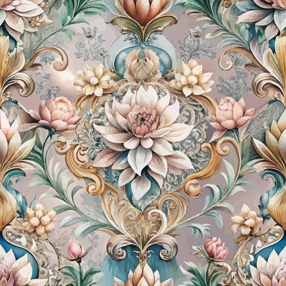 Rococo Blooms Pattern 138 Minky Fabric