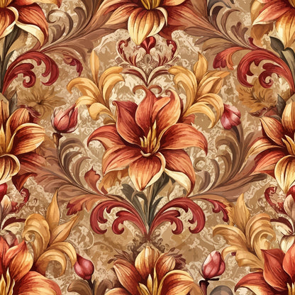 Rococo Blooms Pattern 181 Minky Fabric