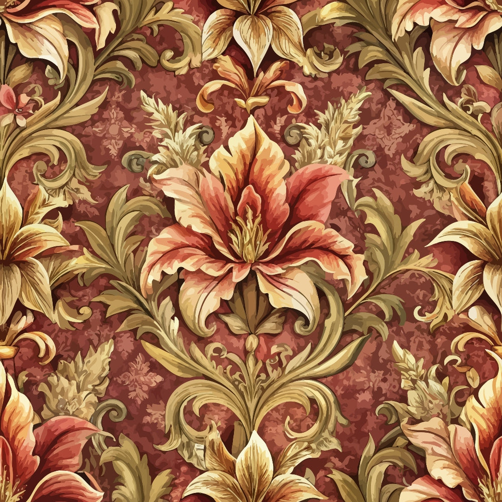 Rococo Blooms Pattern 180 Minky Fabric