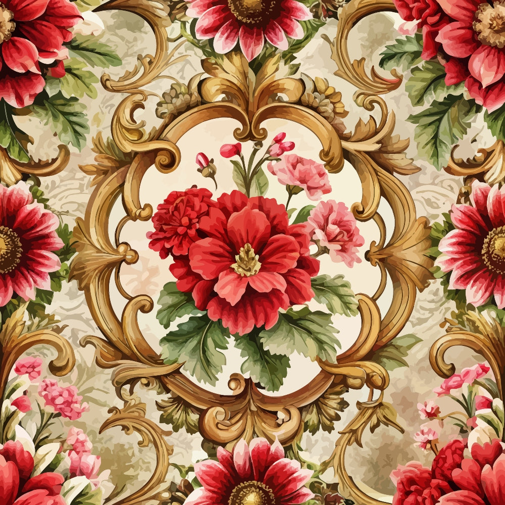 Rococo Blooms Pattern 13 Minky Fabric