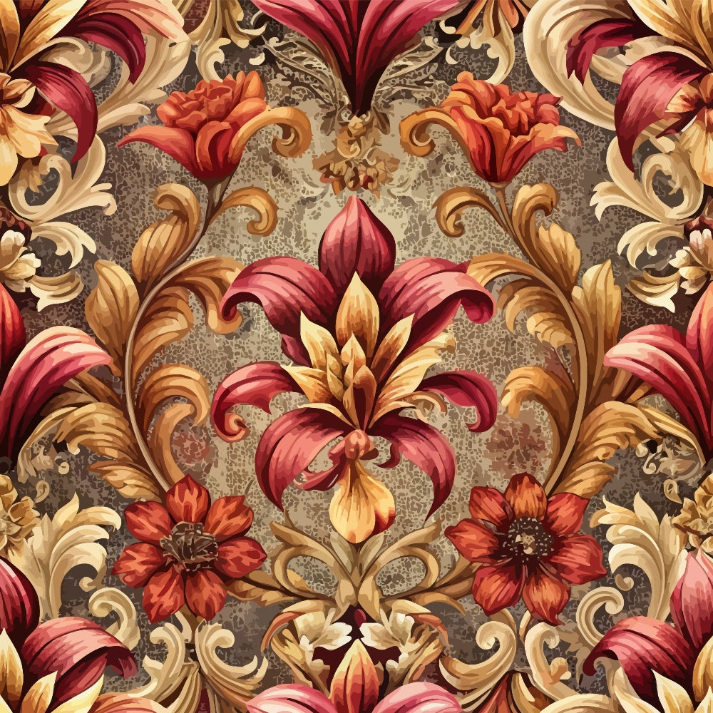 Rococo Blooms Pattern 179 Minky Fabric