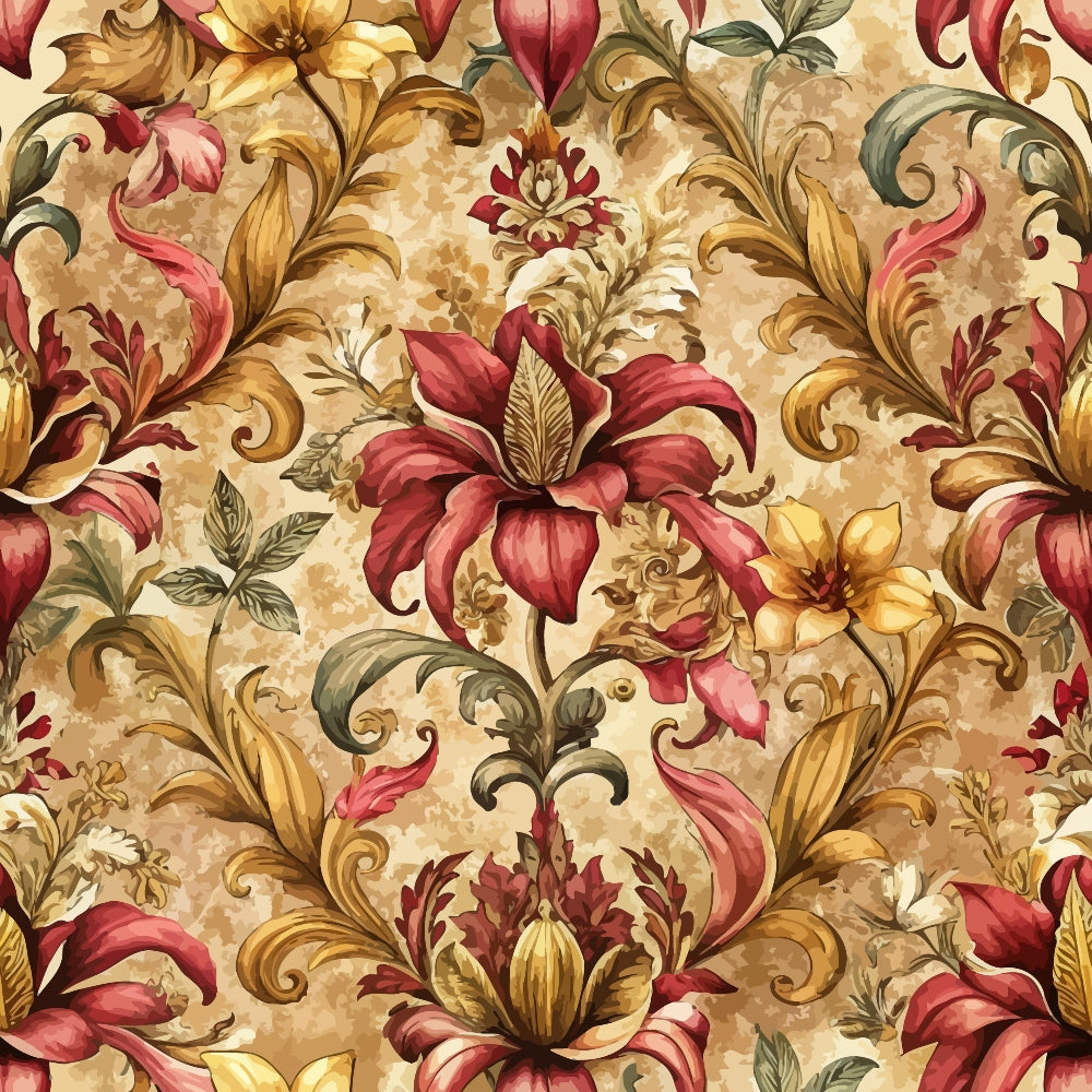 Rococo Blooms Pattern 178 Minky Fabric